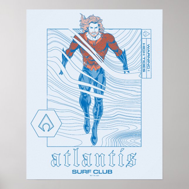 Aquaman - Atlantis Surf Club Poster (Framsidan)