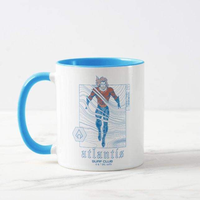 Aquaman - Atlantis Surfa Klubb Mugg (Vänster)