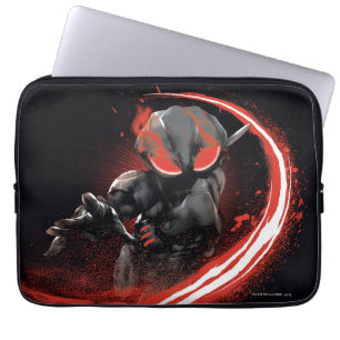 Aquaman Black Manta Red Swipe Graphic Laptop Fodral