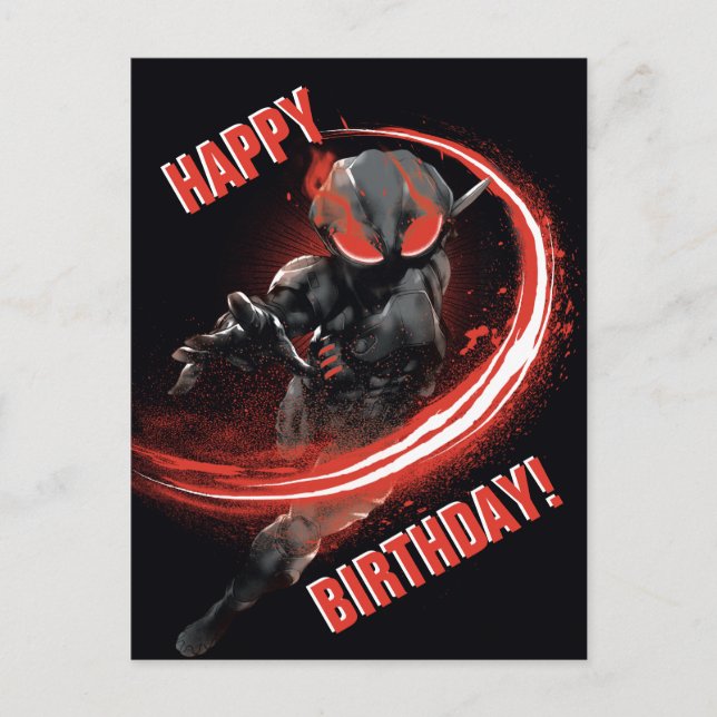 Aquaman | Black Manta Red Swipe Graphic Vykort (Framsida)