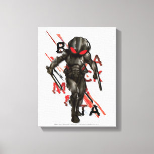 Aquaman Black Manta Scattered Typography Graphic Canvastryck
