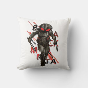 Aquaman Black Manta Scattered Typography Graphic Kudde