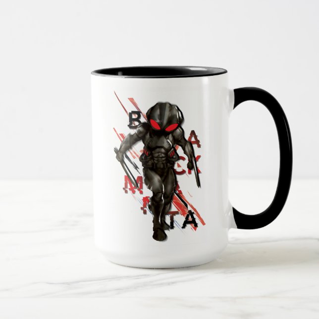 Aquaman | Black Manta Scattered Typography Graphic Mugg (Höger)