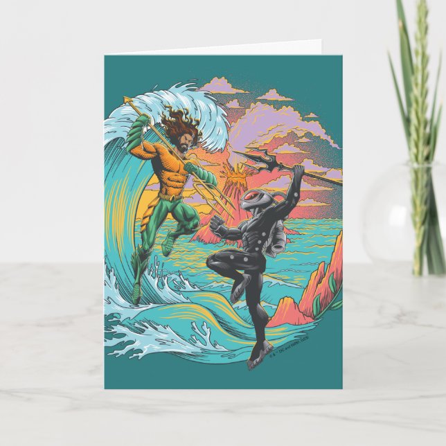 Aquaman & Black Manta Tidal Wave Kort (Framsida)
