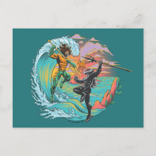 Aquaman & Black Manta Tidvåg Vykort