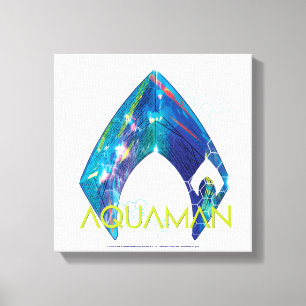 Aquaman bruten Aquaman logotyp Canvastryck