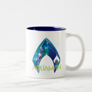 Aquaman bruten Aquaman logotyp Två-Tonad Mugg