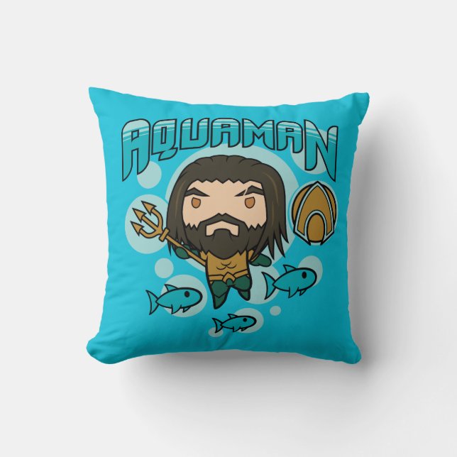 Aquaman | Chibi Aquaman Undersea Graphic Kudde (Framsida)