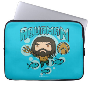Aquaman Chibi Aquaman Undersea Graphic Laptop Fodral