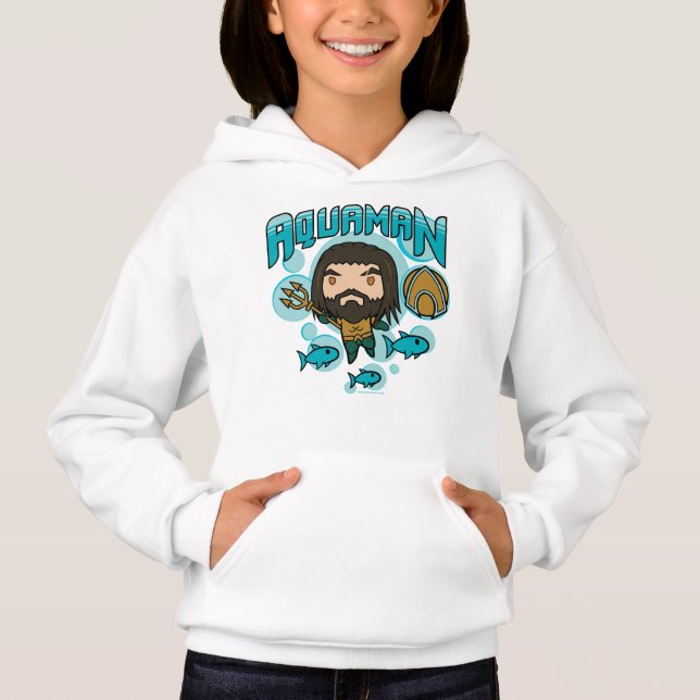 Aquaman | Chibi Aquaman Undersea Graphic T Shirt (Framsida)
