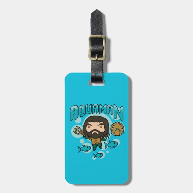 Aquaman | Chibi grafiska Aquaman Undersea Bagagebricka (Vertikal Framsida)