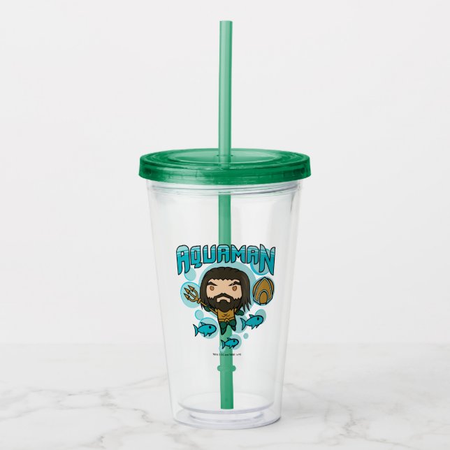 Aquaman | Chibi grafiska Aquaman Undersea Take Away Mugg (Framsida)