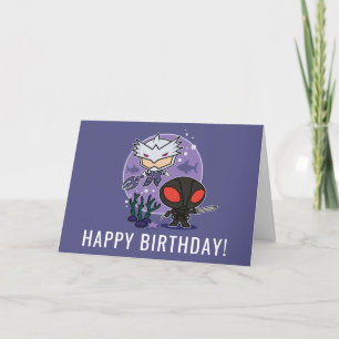Aquaman   Chibi grafiska Orm & svart Manta Kort