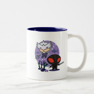 Aquaman Chibi grafiska Orm & svart Manta Två-Tonad Mugg
