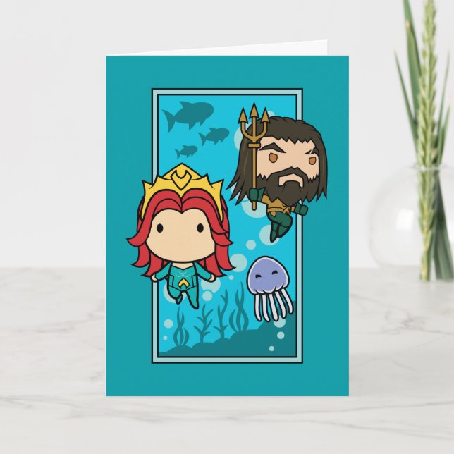 Aquaman | Chibi Mera & Aquaman Undersea Graphic Kort (Framsida)