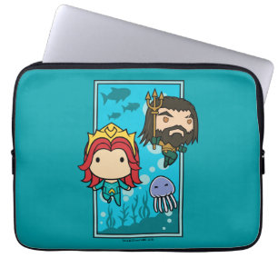 Aquaman Chibi Mera & Aquaman Undersea Graphic Laptop Fodral