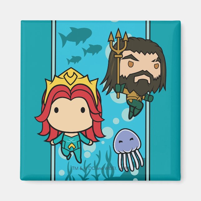 Aquaman | Chibi Mera & Aquaman Undersea Graphic Magnet (Framsidan)