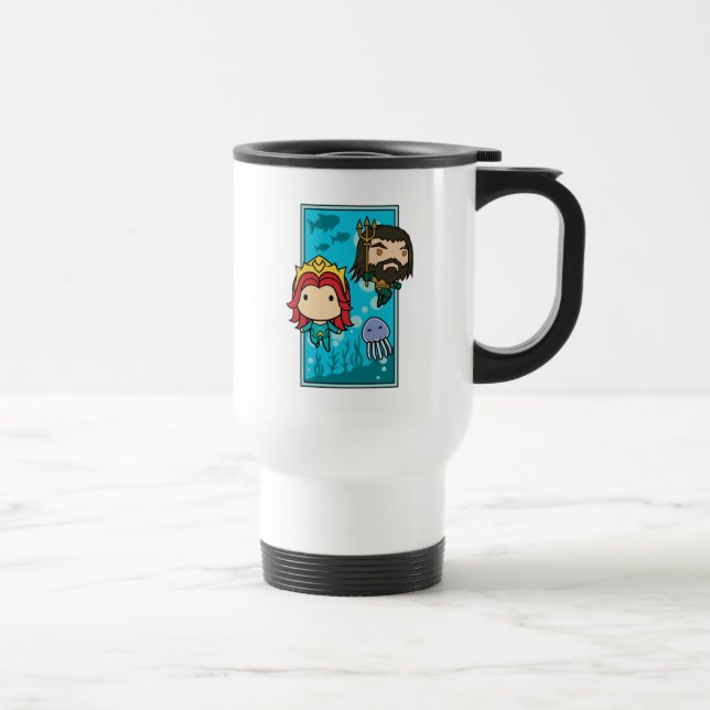 Aquaman | Chibi Mera & Aquaman Undersea Graphic Resemugg (Höger)