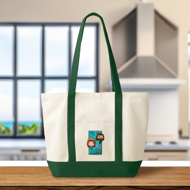 Aquaman | Chibi Mera & Aquaman Undersea Graphic Tygkasse (Tote on counter)