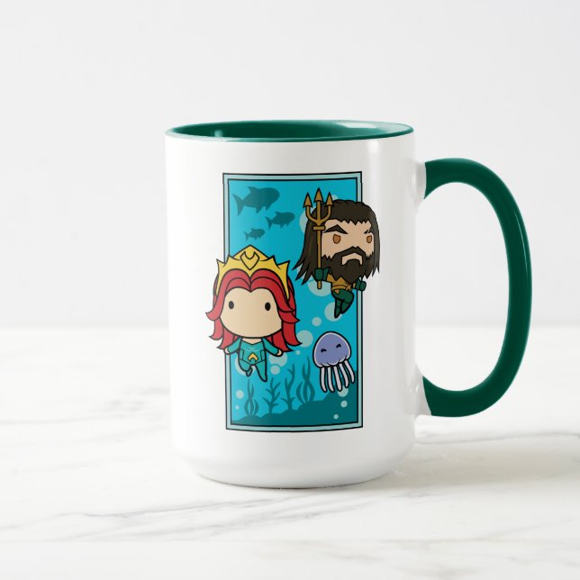 Aquaman | Chibi Mera & grafiska Aquaman Undersea Mugg (Höger)