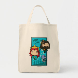 Aquaman Chibi Mera & grafiska Aquaman Undersea Tygkasse