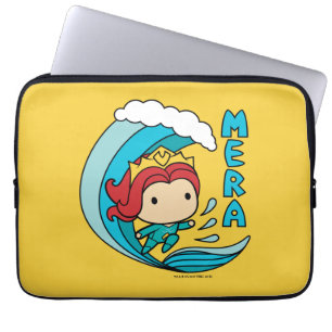 Aquaman Chibi Mera Riding Wave Graphic Laptop Fodral