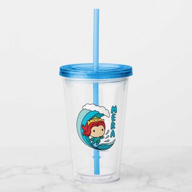 Aquaman | Chibi Mera Riding Wave Graphic Take Away Mugg (Framsida)
