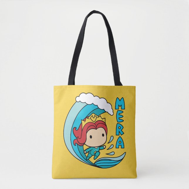 Aquaman | Chibi Mera Riding Wave Graphic Tygkasse (Framsida)