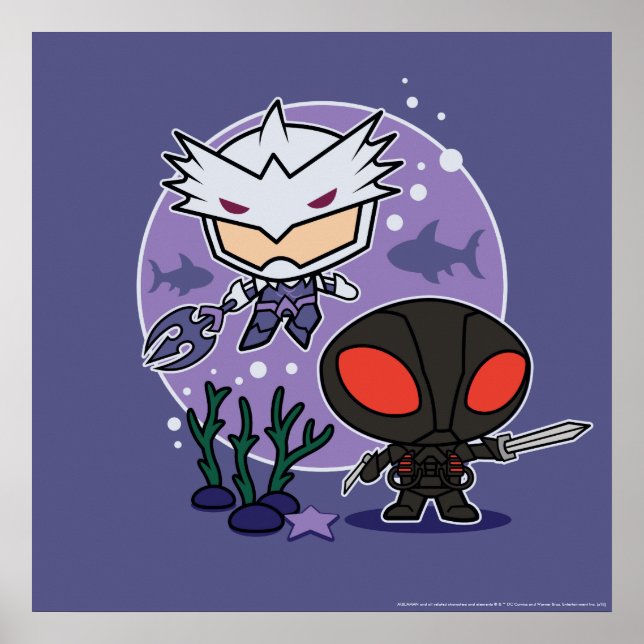 Aquaman | Chibi Orm & Black Manta Undersea Graphic Poster (Framsidan)