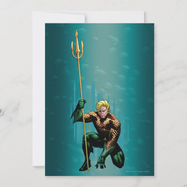 Aquaman Crouching Inbjudningar (Framsida)