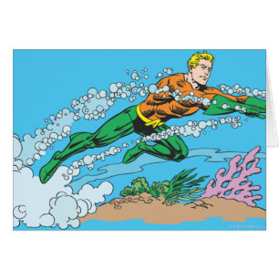 Aquaman Dash Thru Vatten Hälsningskort