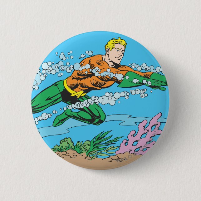 Aquaman Dash Thru Vatten Knapp (Framsida)