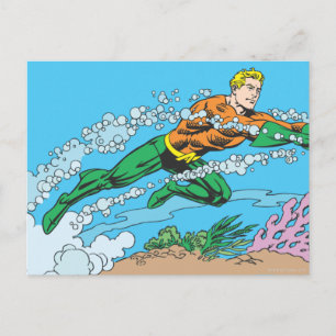Aquaman Dash Thru Vatten Vykort