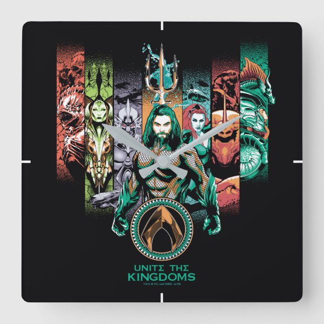 Aquaman | "Förenade kungariket" Atlanteans Graphic Fyrkantig Klocka (Framsida)
