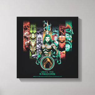 Aquaman "förenar kungarikena" grafiska canvastryck