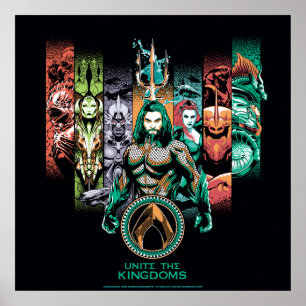 Aquaman   "förenar kungarikena" grafiska poster