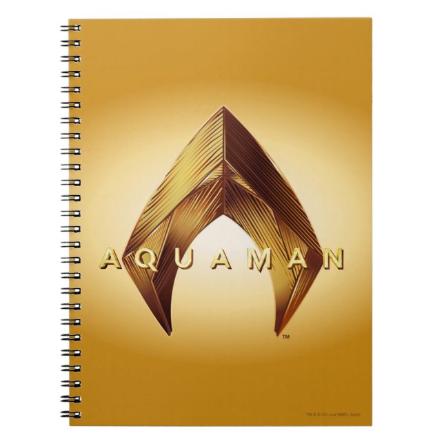 Aquaman | Golden Aquaman Logotyp Anteckningsbok (Framsidan)