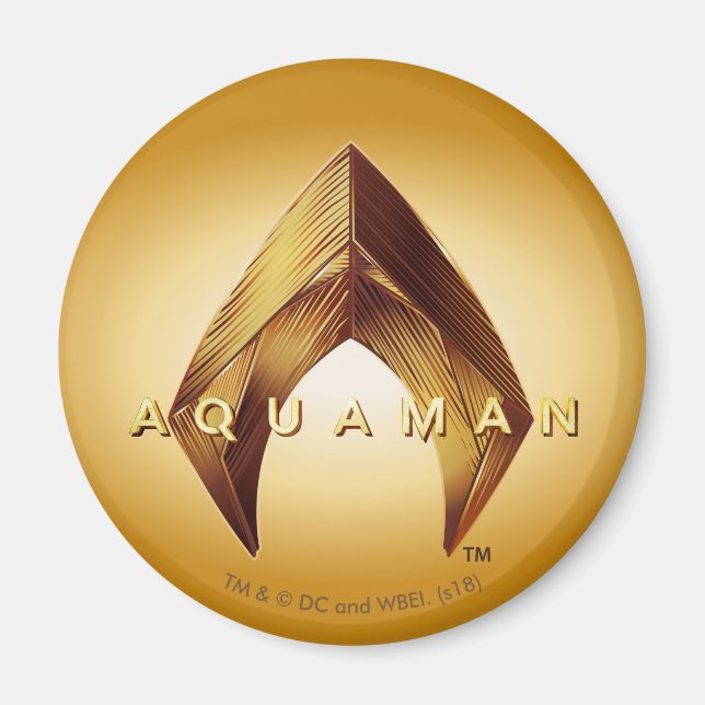 Aquaman | Golden Aquaman Logotyp Magnet (Framsidan)