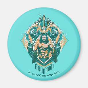 Aquaman   grafiska Aquaman & Trenchers Magnet