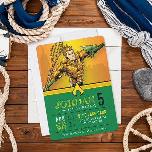 Aquaman GRATTIS PÅ FÖDELSEDAGEN Inbjudningar