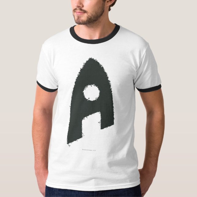 Aquaman Grunge 'A' Tee (Framsida)
