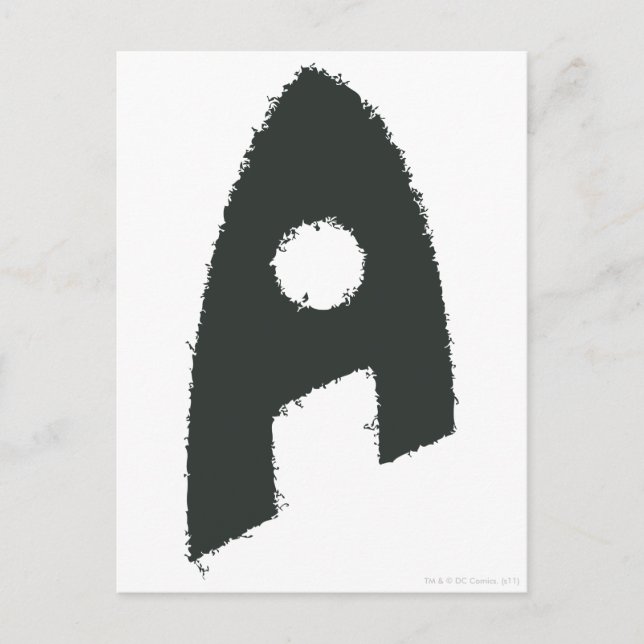 Aquaman Grunge 'A' Vykort (Framsida)