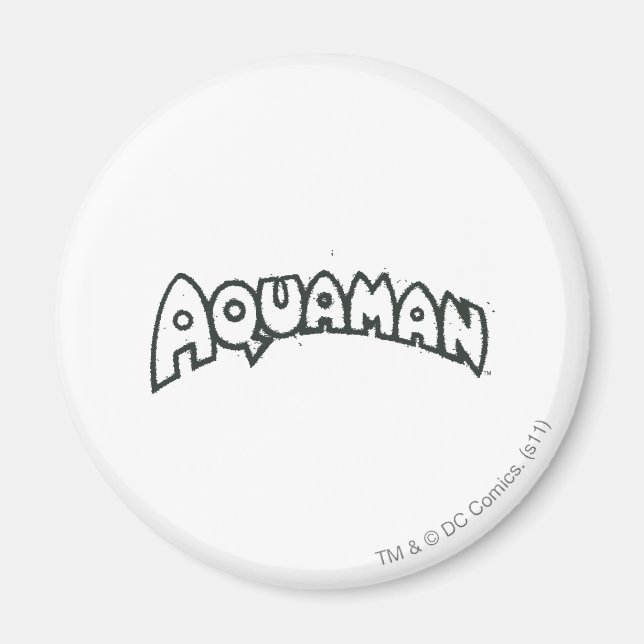 Aquaman Grunge Black Logotyp 2 Magnet (Framsidan)