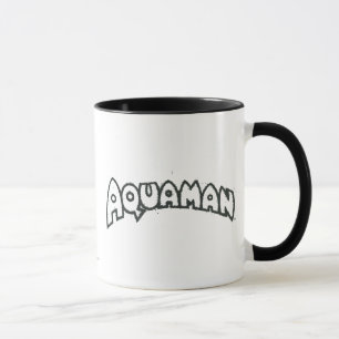Aquaman Grunge Black Logotyp 2 Mugg