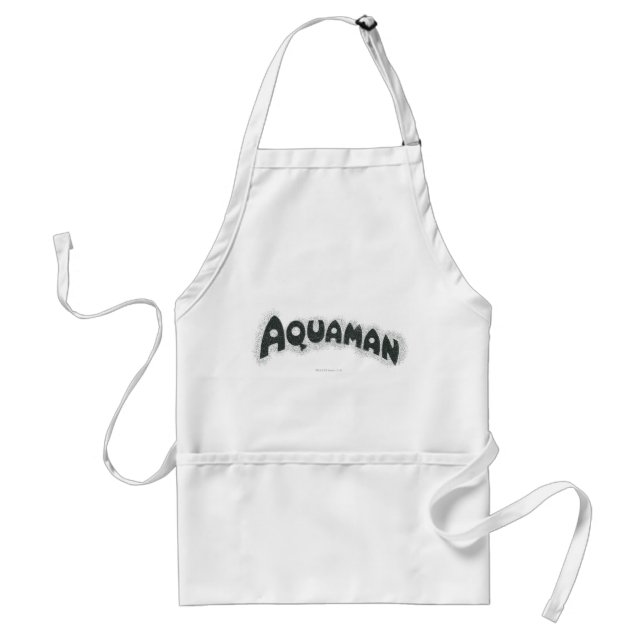 Aquaman Grunge Black Logotyp Förkläde (Framsidan)
