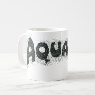 Aquaman Grunge Black Logotyp Kaffemugg