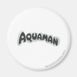 Aquaman Grunge Black Logotyp Magnet