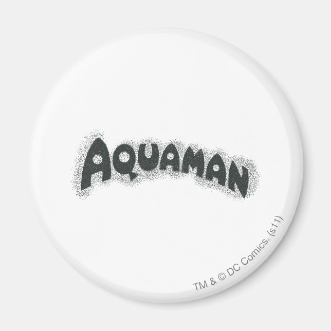Aquaman Grunge Black Logotyp Magnet (Framsidan)