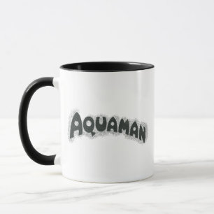 Aquaman Grunge Black Logotyp Mugg