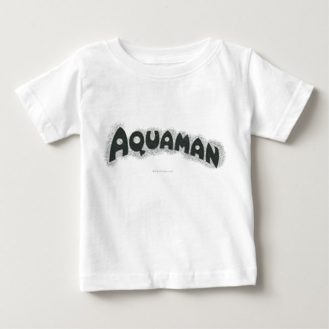 Aquaman Grunge Black Logotyp T-shirt (Framsida)